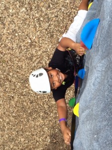 Boy Climbing Rock Wall Kid Course