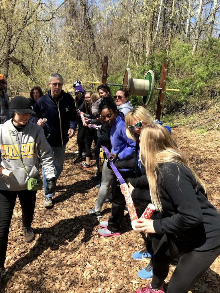 A group attempting to transport cargo over a pipeline the group constructs